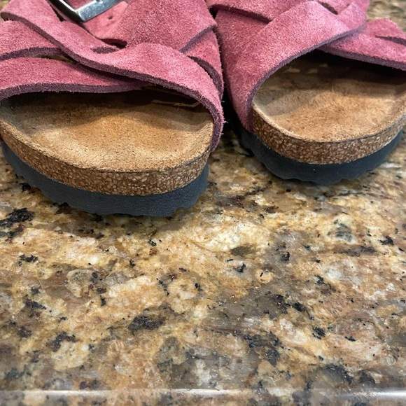 Birkenstock Pink Suede Sandals - Picture 6 of 11